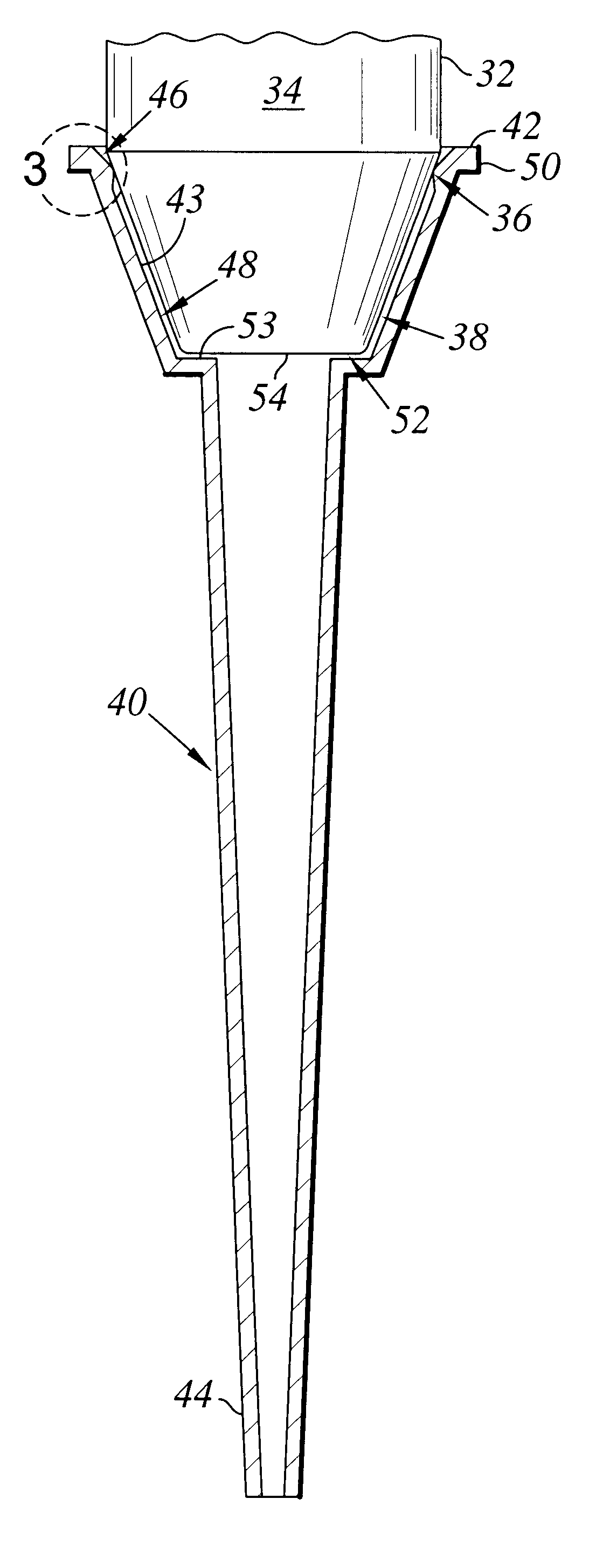 Pipette with improved pipette tip and mounting shaft combination