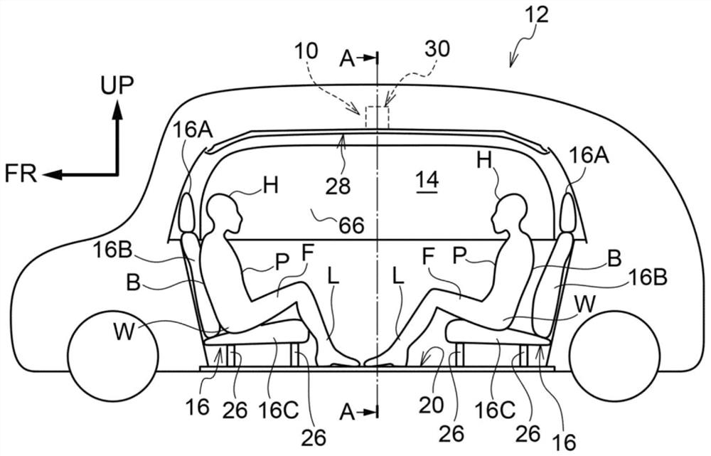 Vehicle cabin partitioning device