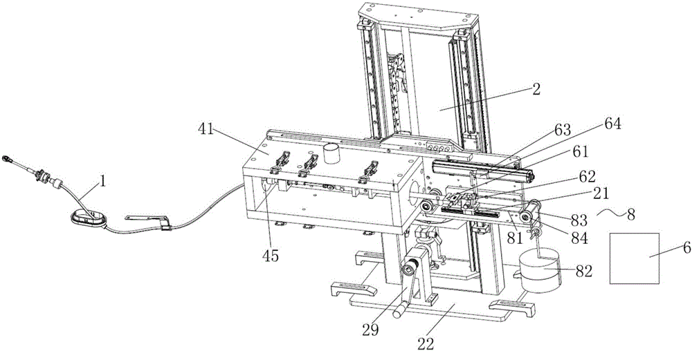 Simulation load assembly capable of improving testing precision and applied to automobile cable testing machine