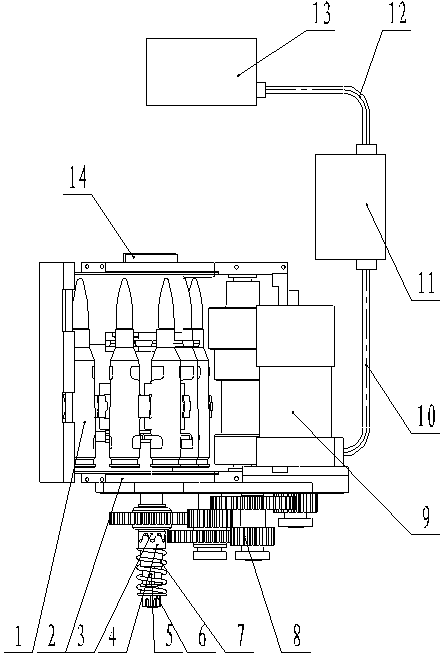 Automatic disengaging and engaging projectile hoist