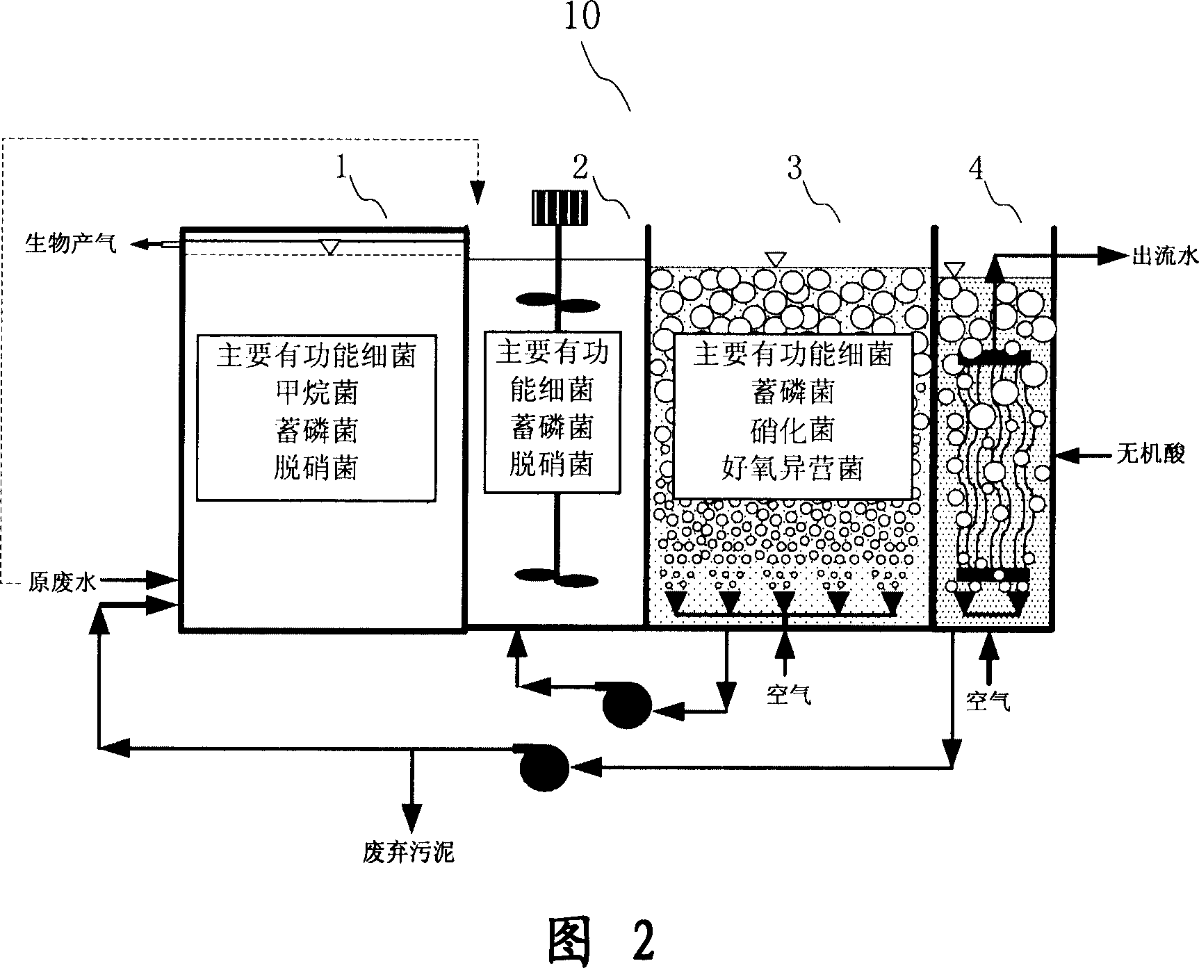 Wastewater treatment system and method for removing carbon, nitrogen, phosphor in wastewater