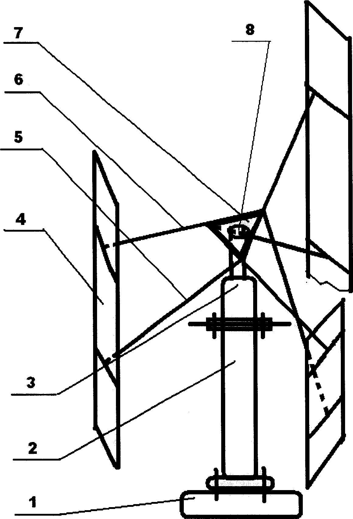 Vertical shaft wind power generator