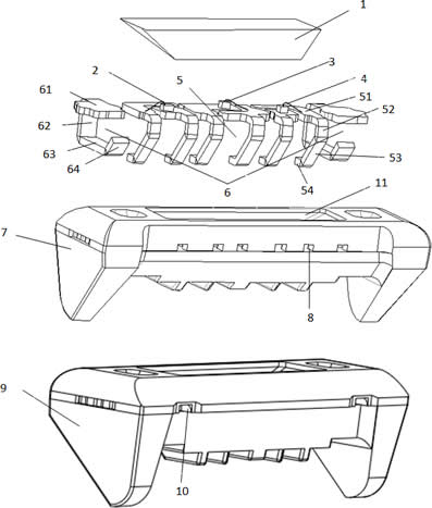 Inclined light-emitting LED (light-emitting diode) packaging structure