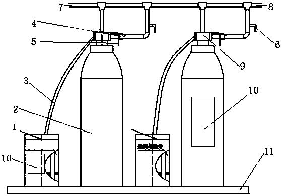 Softened water treatment device
