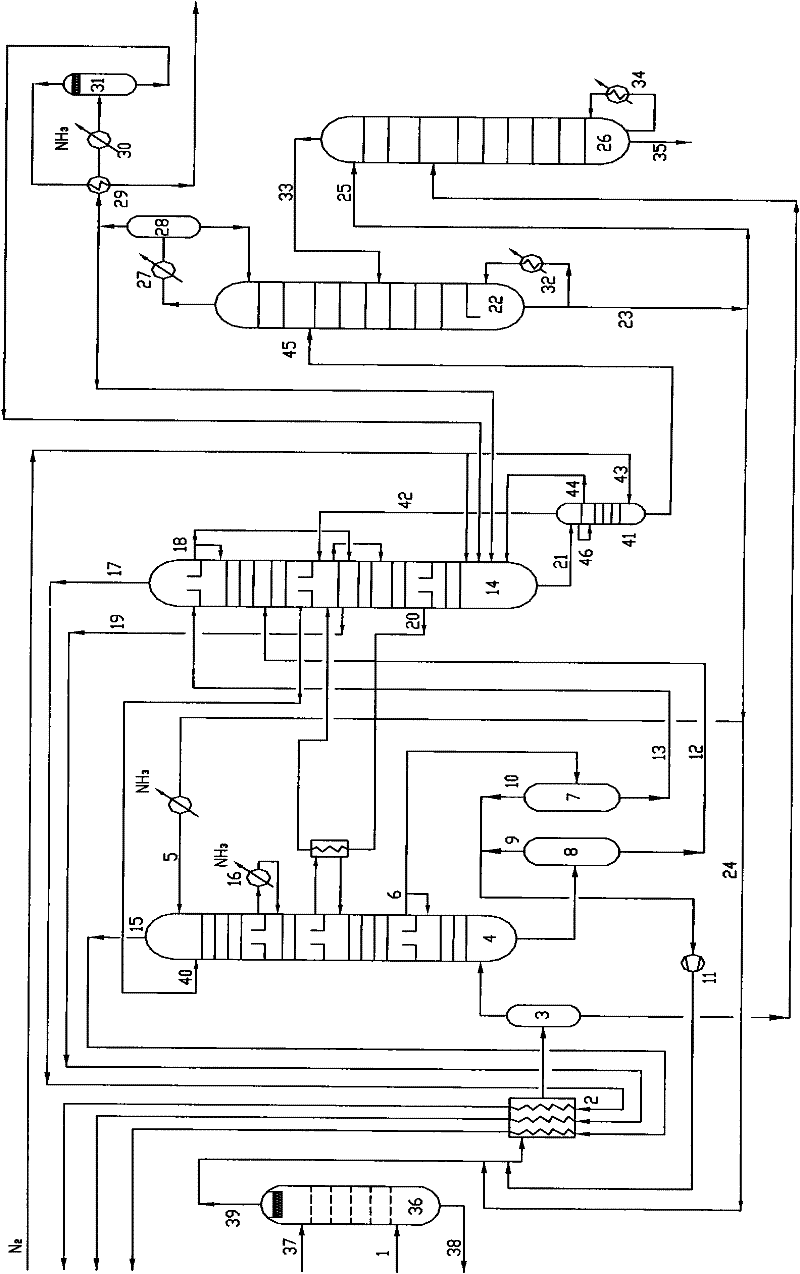 Process for removing acid gas with low-temperature methanol solution
