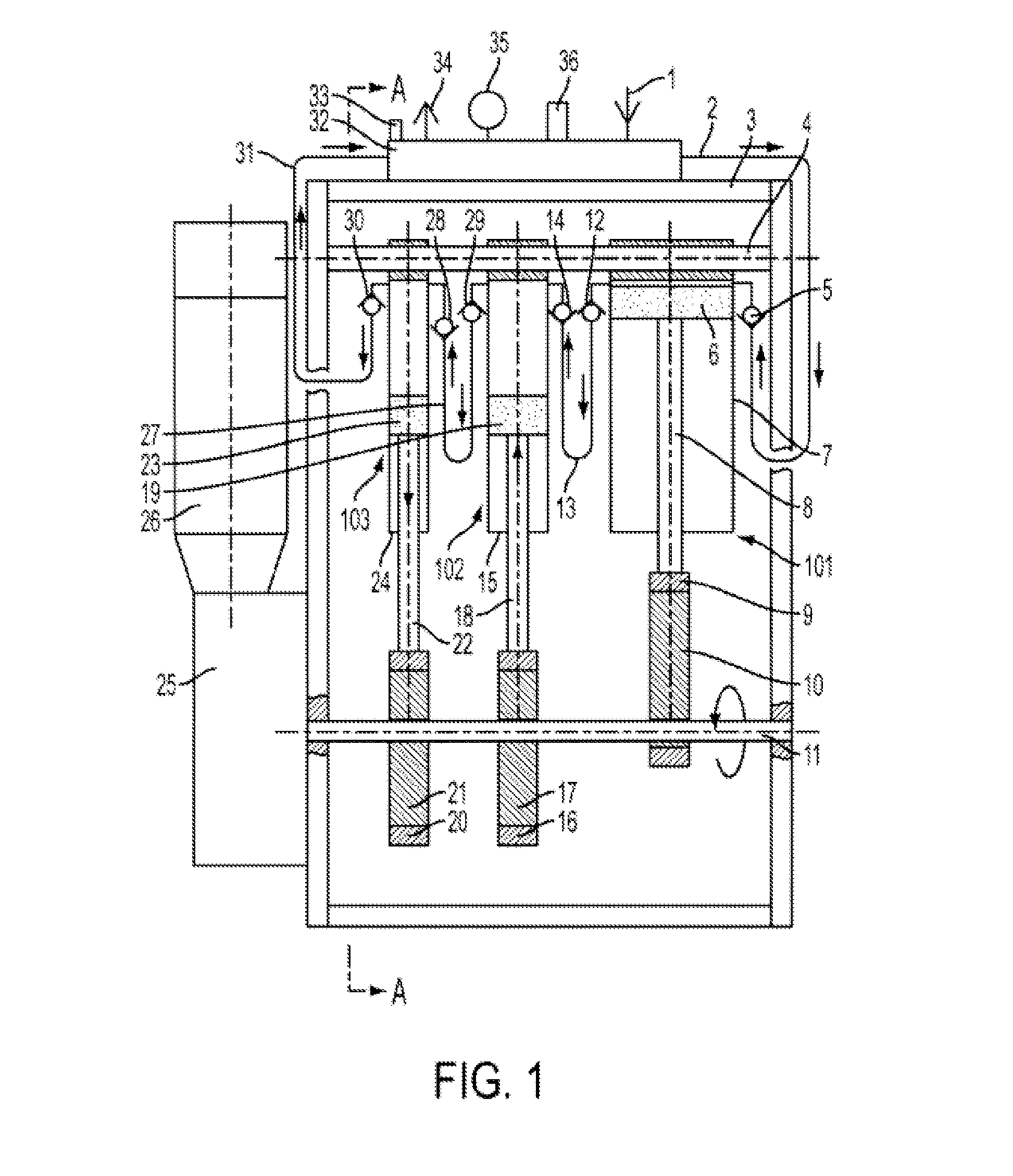 Filling machine for highly compressed gas