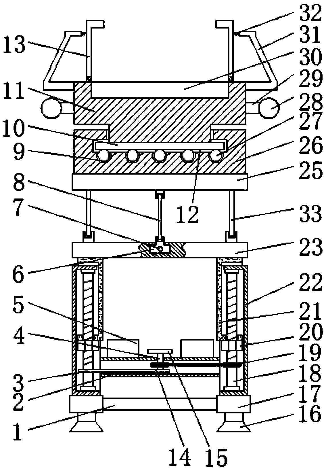 Supporting platform for frequency converter assembly