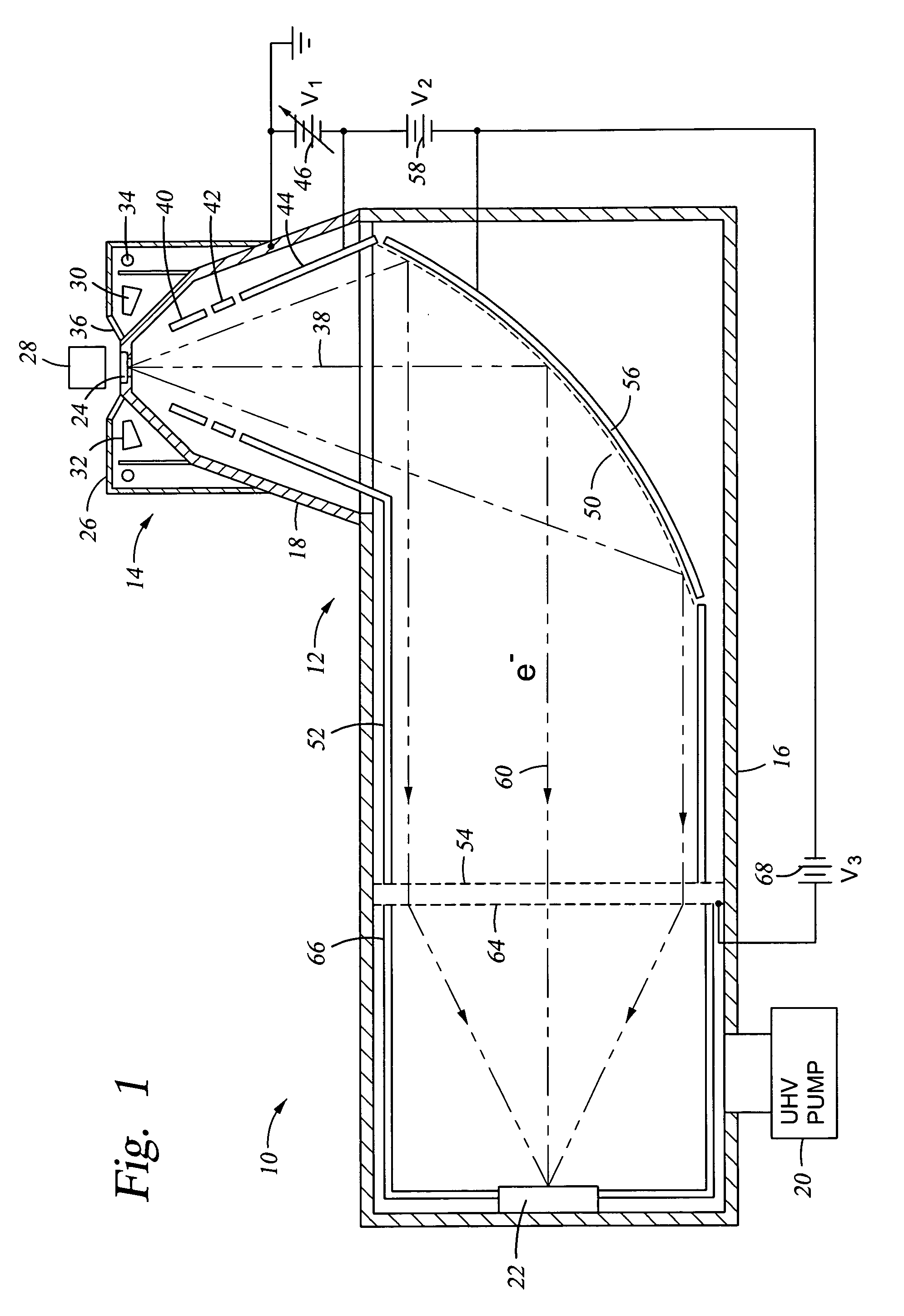 Non-dispersive charged particle energy analyzer