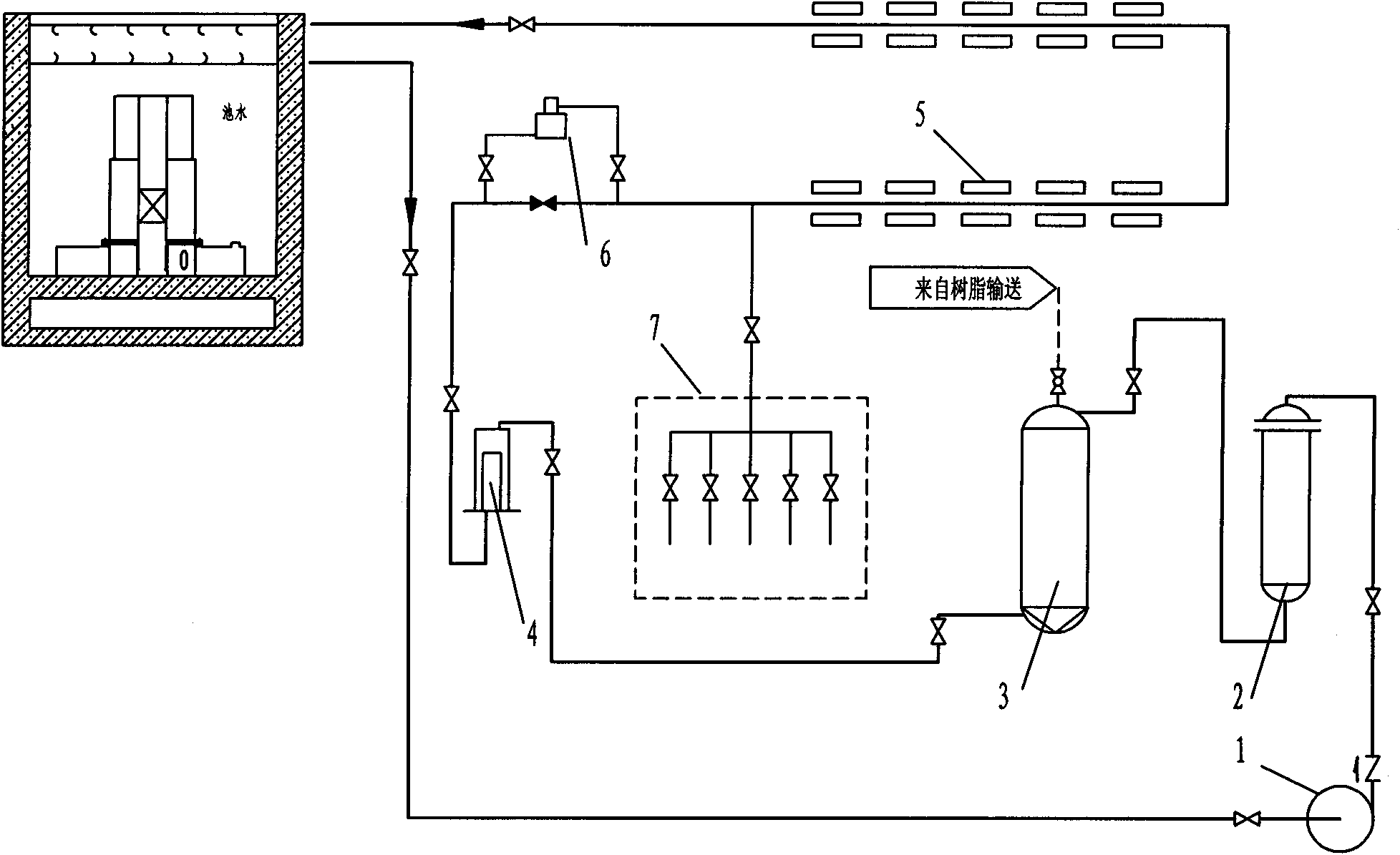 Heating method and system of surface pool water of pool type reactor