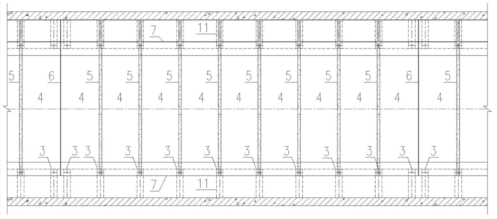 Internal double-layer prefabricated traffic lane structure of shield tunnel