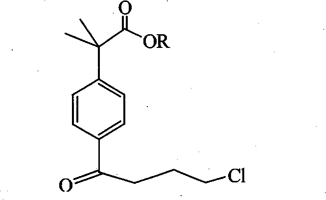 Method for synthesizing 2-[4-(4-chlorobutyryl)phenyl]-2-methacrylate