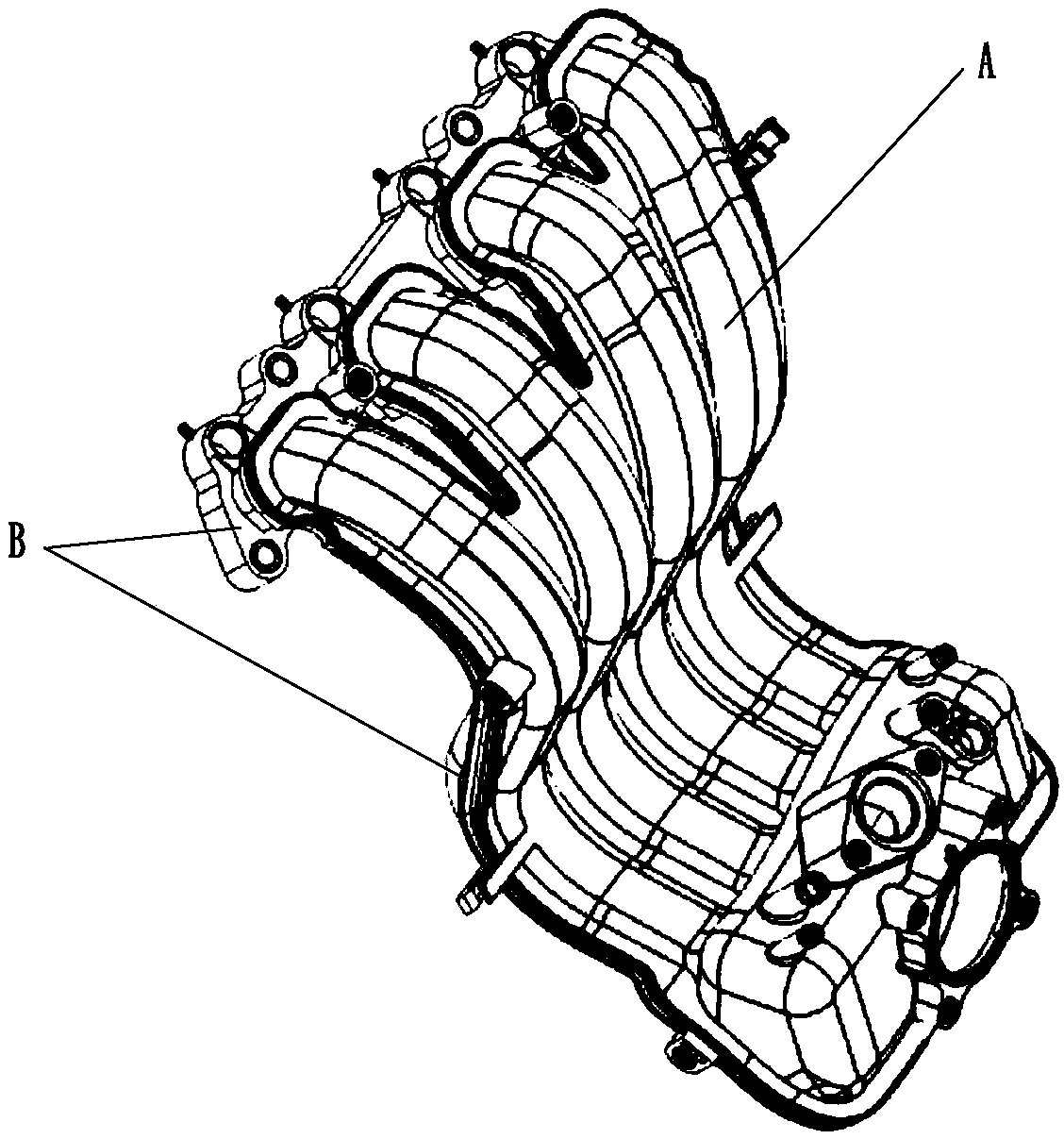 Preparation method of plastic manifold for air intake system of micro car engine