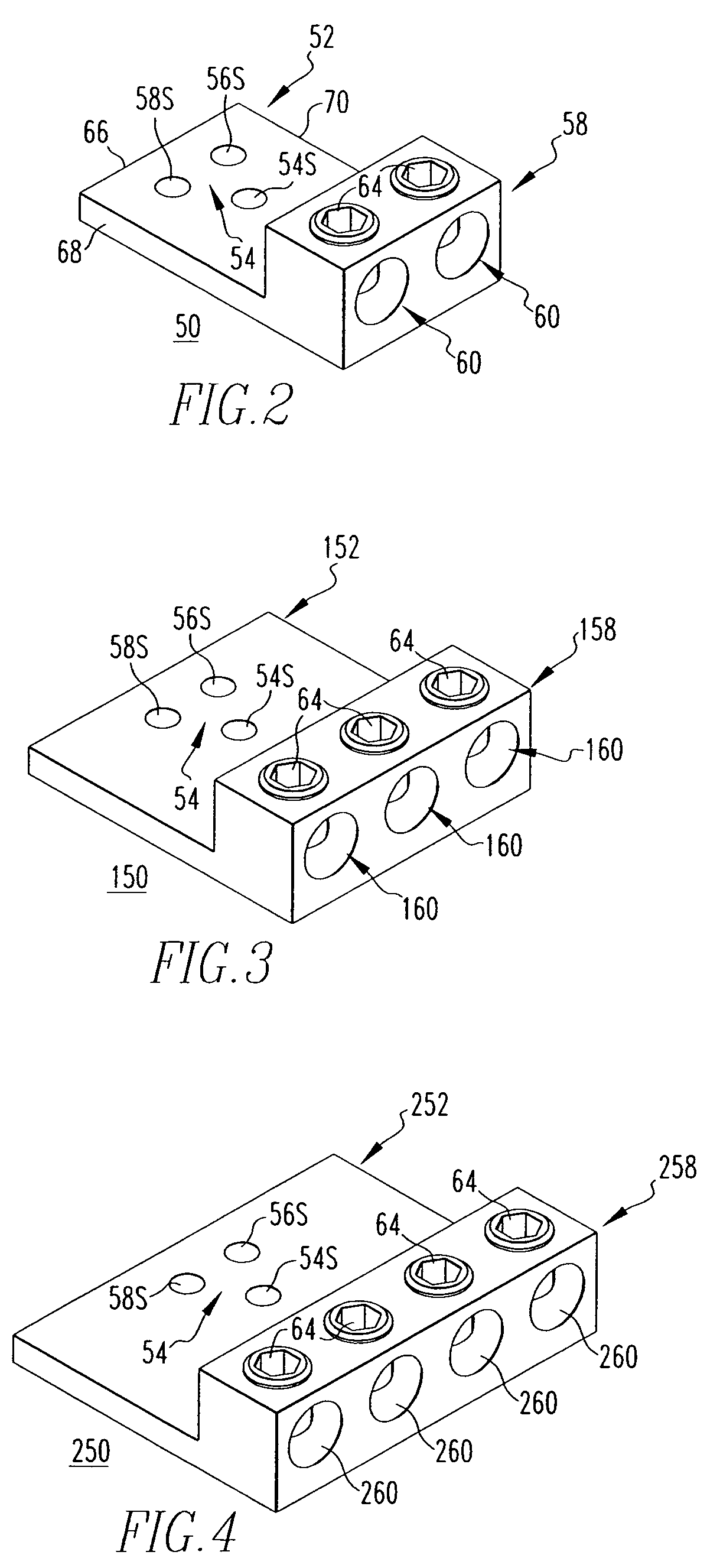 Multiple-hole terminal lug, bussing assembly and electrical switching apparatus including the same