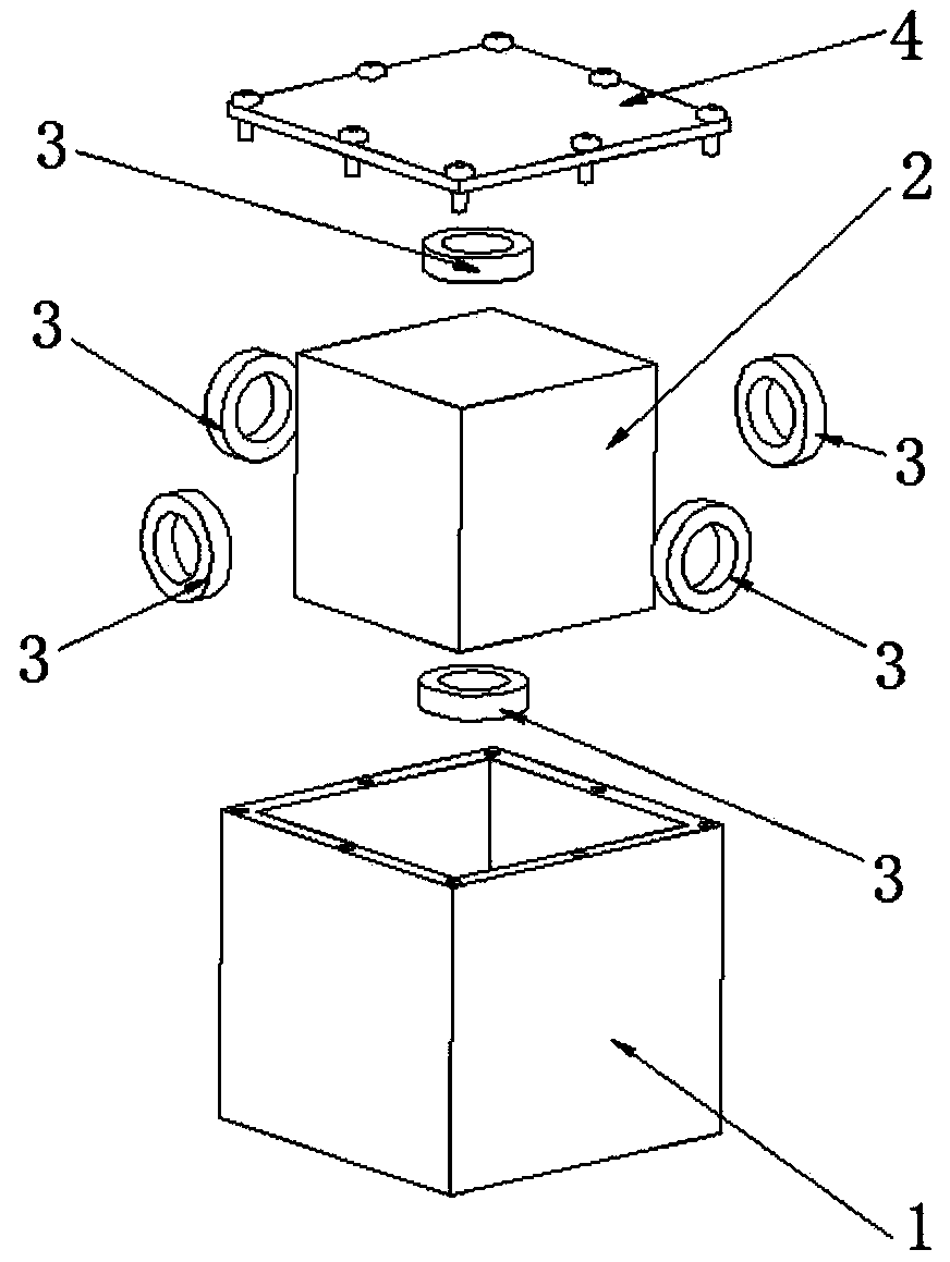 Cavity high-Q three-mode dielectric resonance hollow structure and filter comprising resonant structure