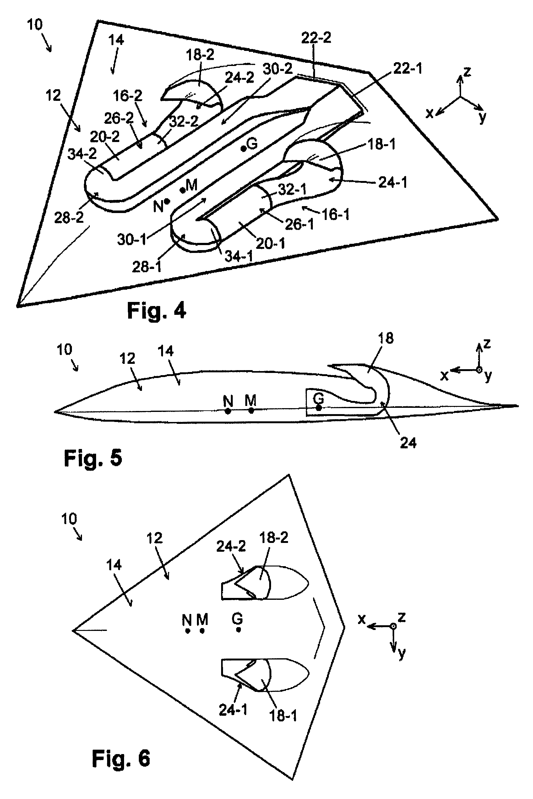 Driven aircraft, in particular an aircraft designed as a flying wing and/or having a low radar signature