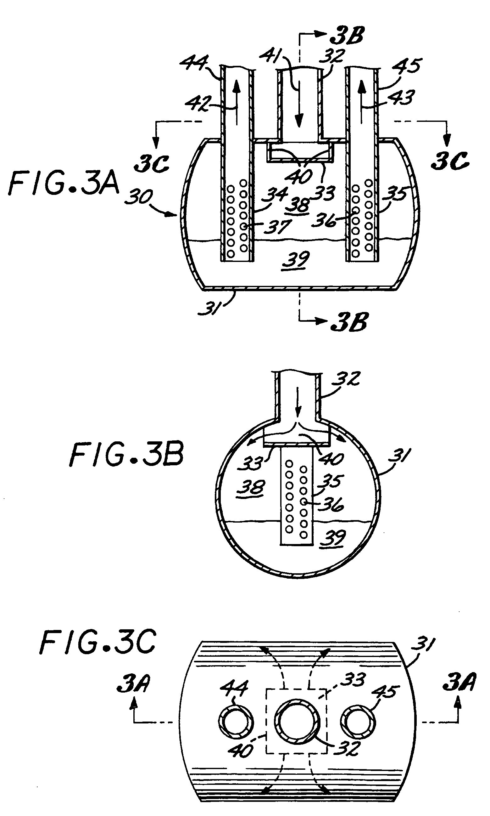 Device for splitting a two-phase stream into two or more streams with the desired vapor/liquid ratios