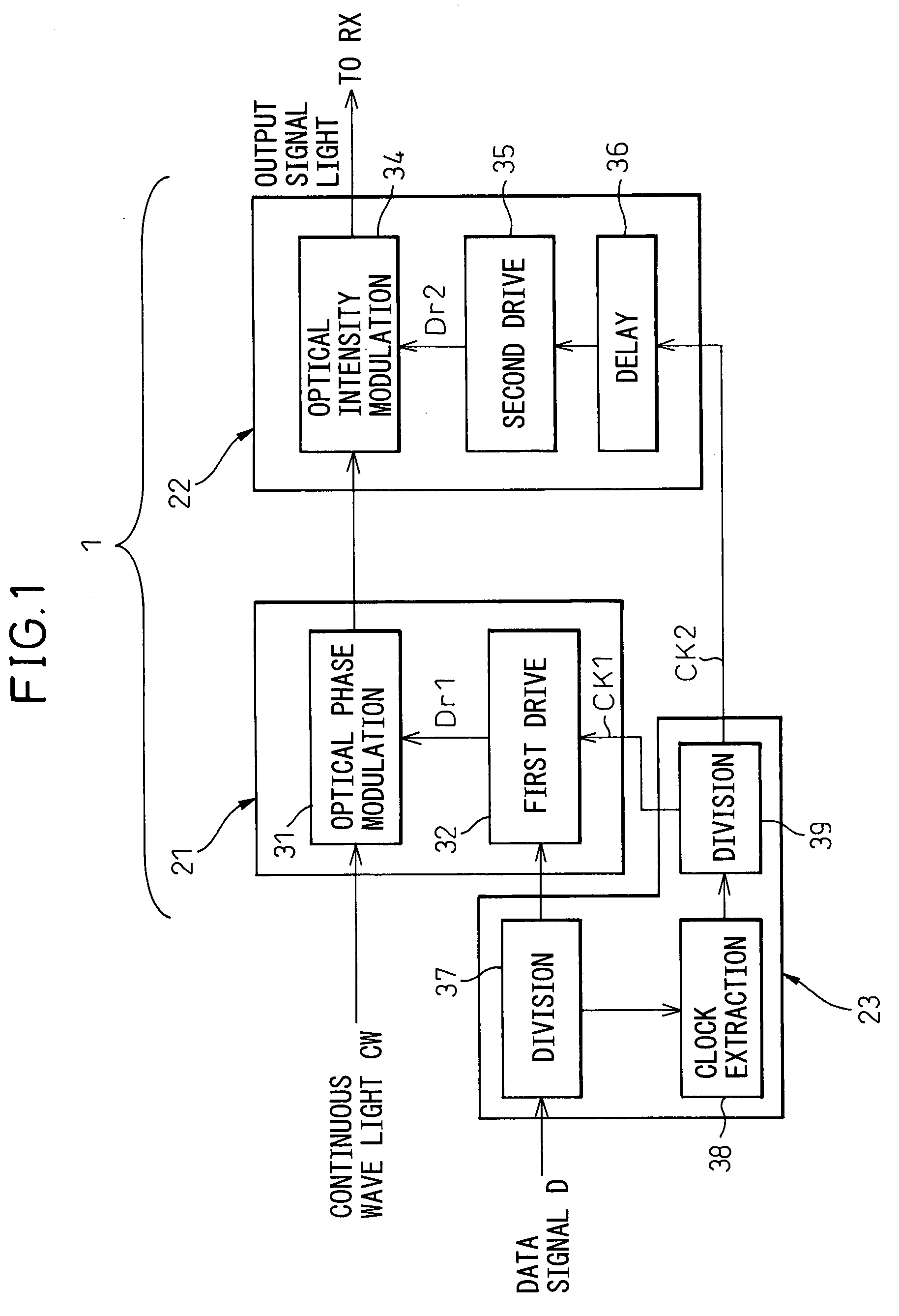 Optical transmitter and drive method of same