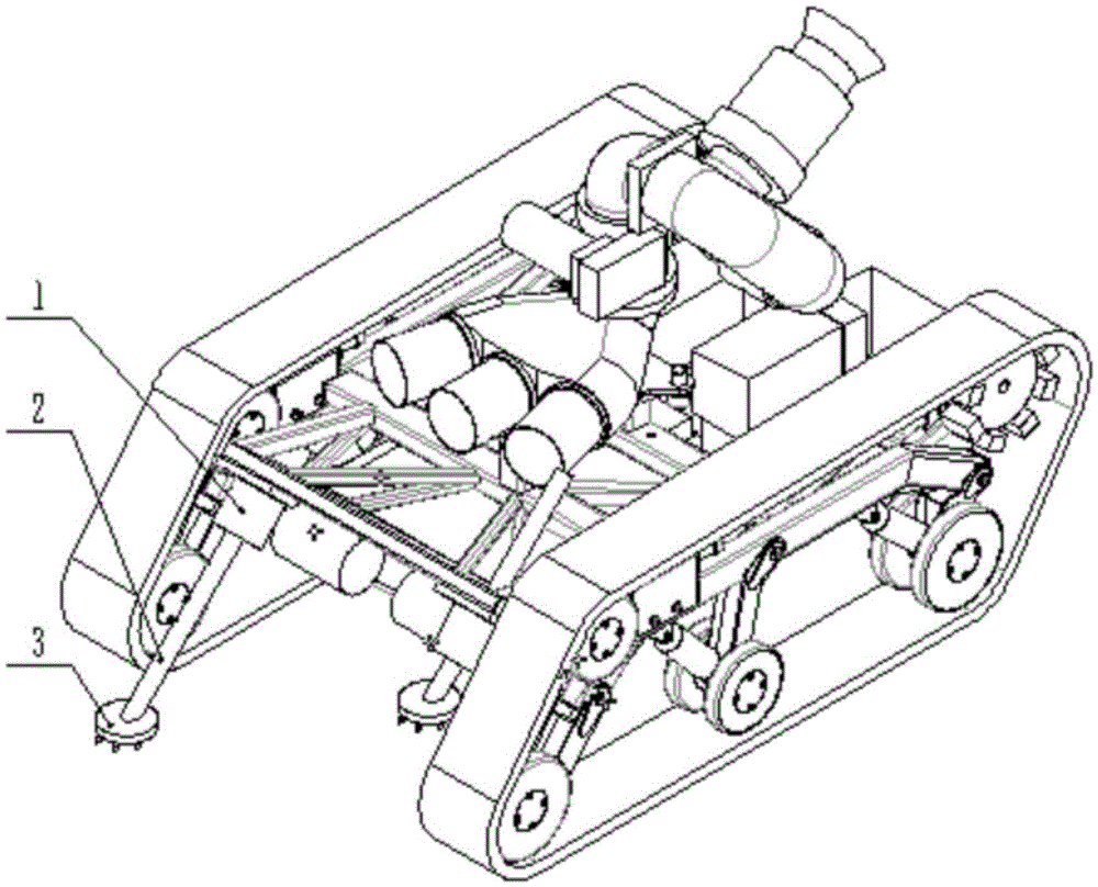Auxiliary supporting device of firefighting robot