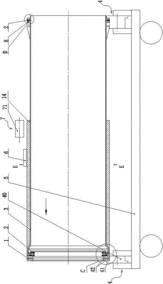 Encased concrete nodular cast iron pipe manufacturing device