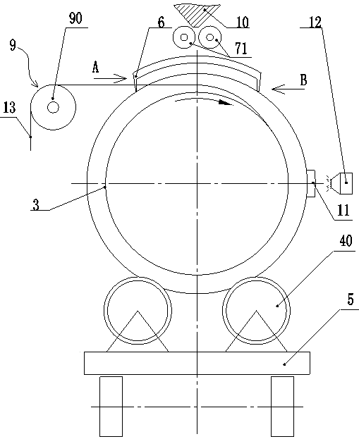 Encased concrete nodular cast iron pipe manufacturing device