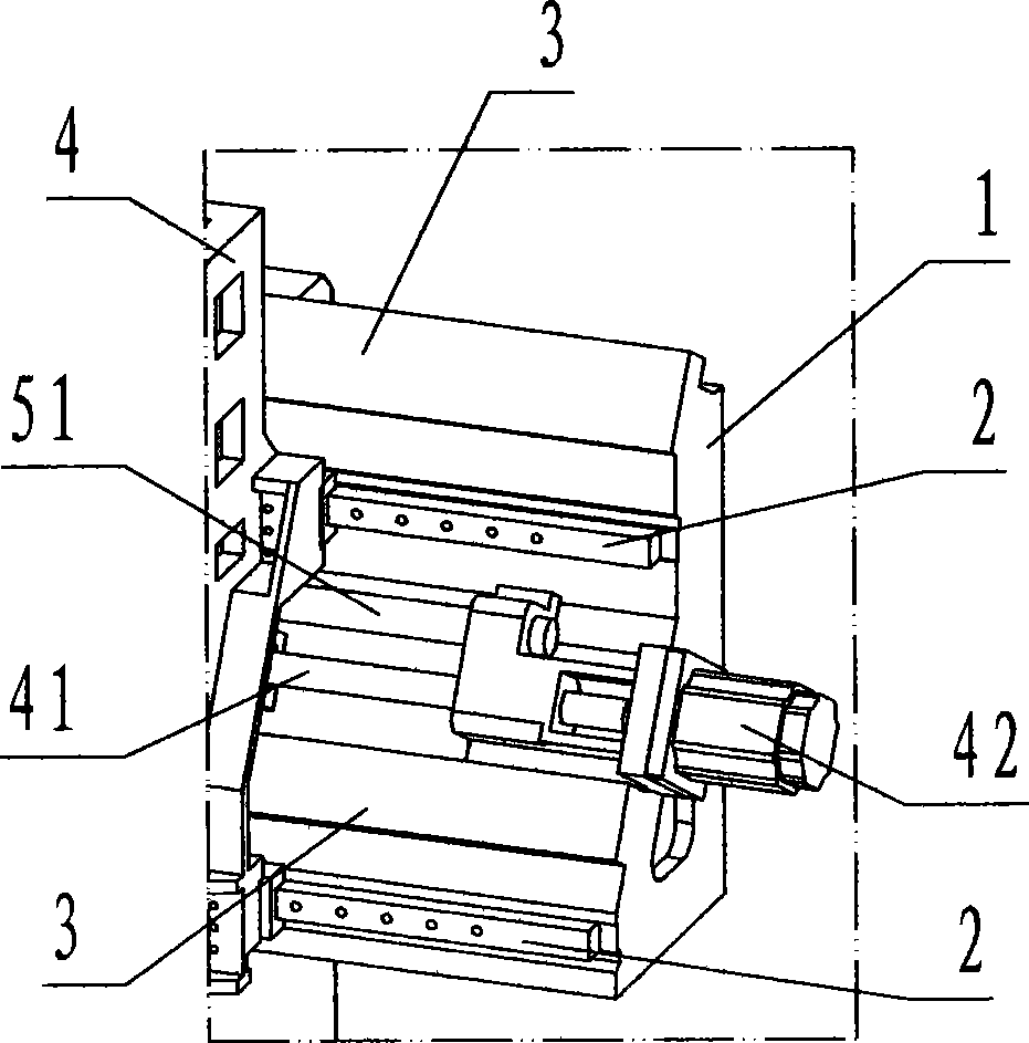 A beam with rolling and sliding rails