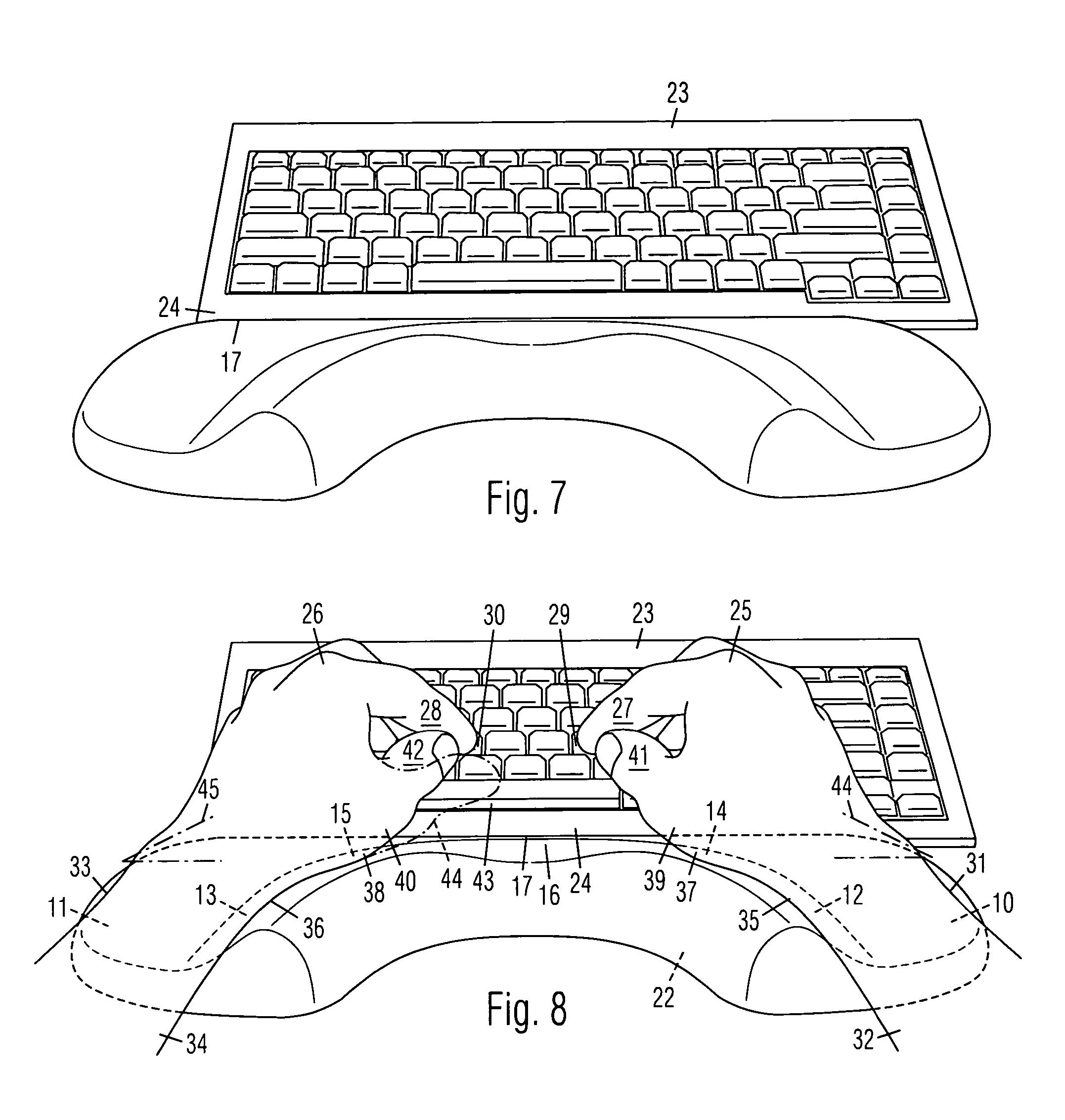 Computer keyboard wrist pad
