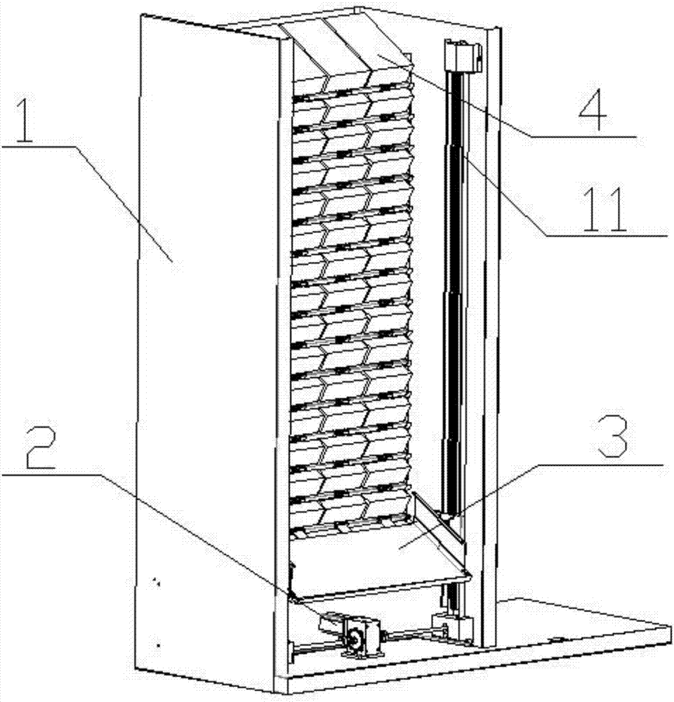 Food container vending cabinet