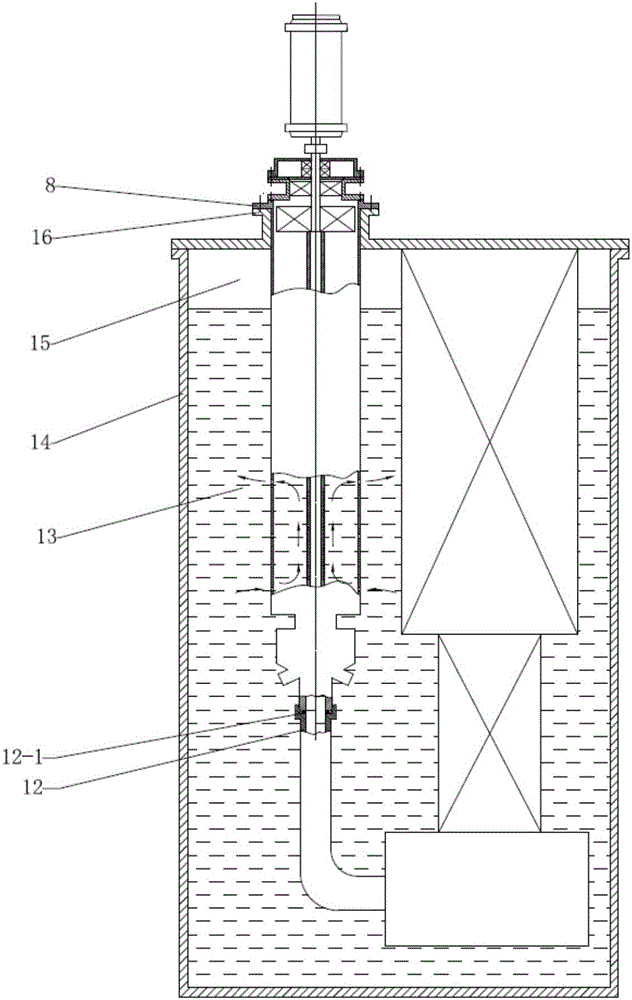 Vertical pump for pool type reactor