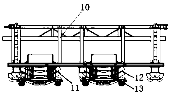 Full cross-section tunneling machine duct piece fast unloading and storage device