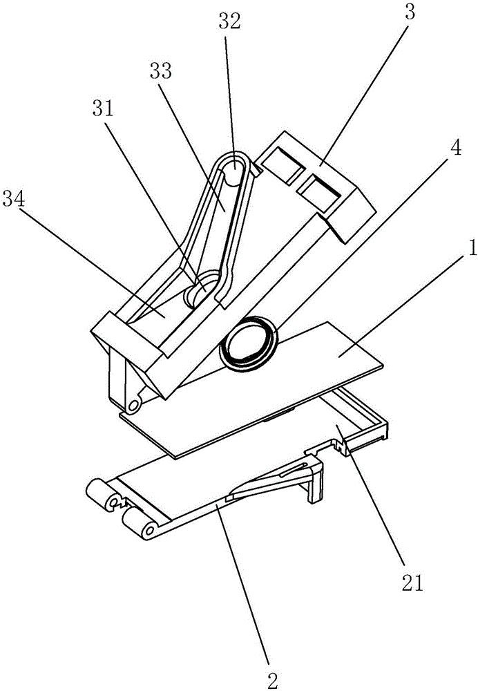 Clamp for dyeing of cell glass slide