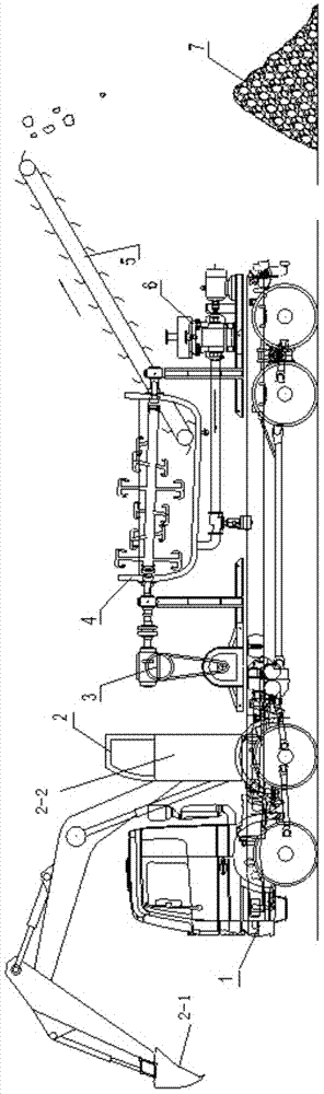 Vehicle mobile soil washing and repairing device