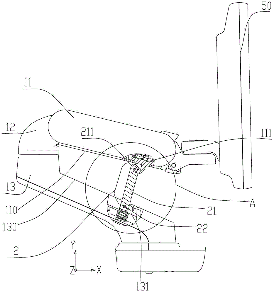 Supporting device and desktop ultrasonic diagnostic instrument