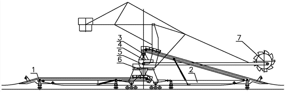 Full-function bucket-wheel stacker-reclaimer and material reclaiming method thereof