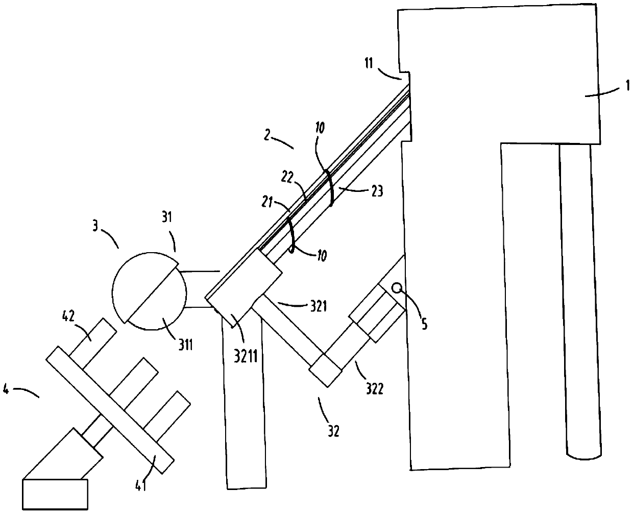 A device for grinding gaps with automatic rotation arrangement of blanking rods