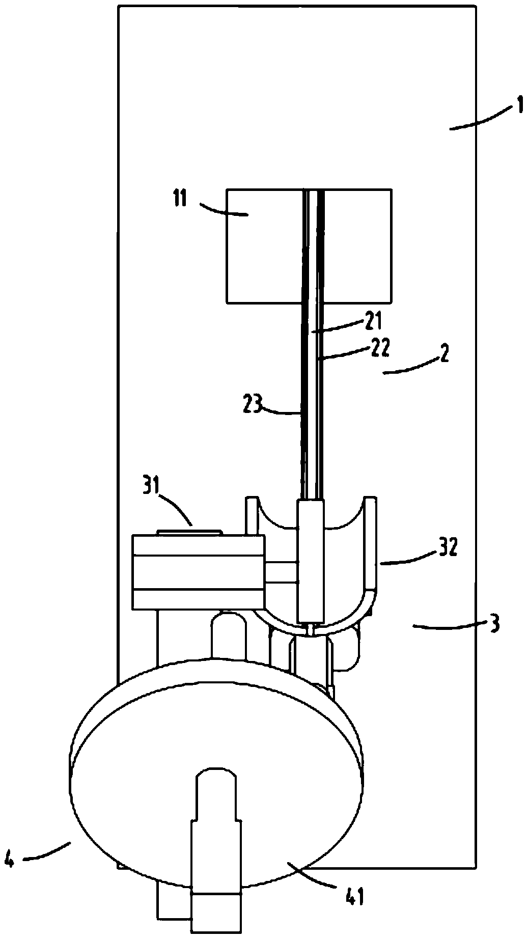 A device for grinding gaps with automatic rotation arrangement of blanking rods