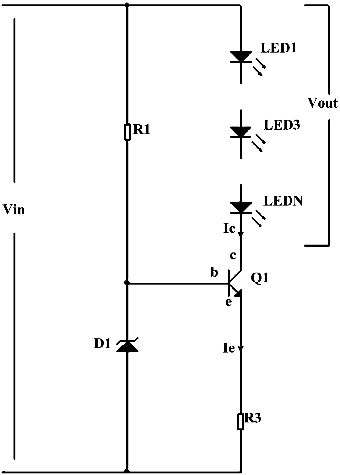 Linear constant current circuit for overvoltage protection