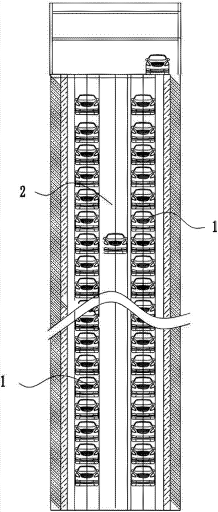 Underground deep-well parking garage and building method thereof