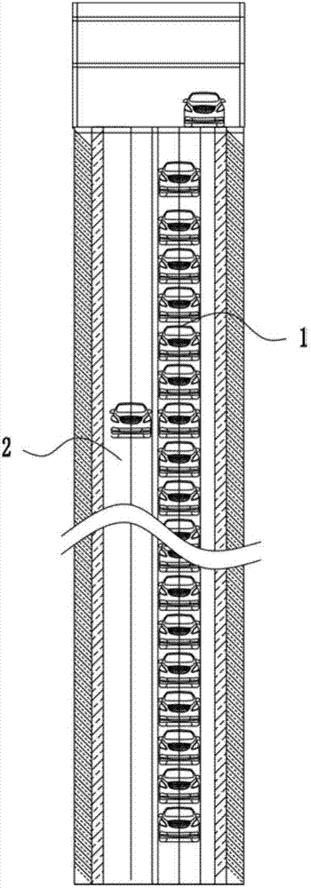 Underground deep-well parking garage and building method thereof