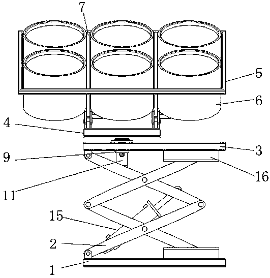 Vehicle-mounted multi-angle lifting searchlight