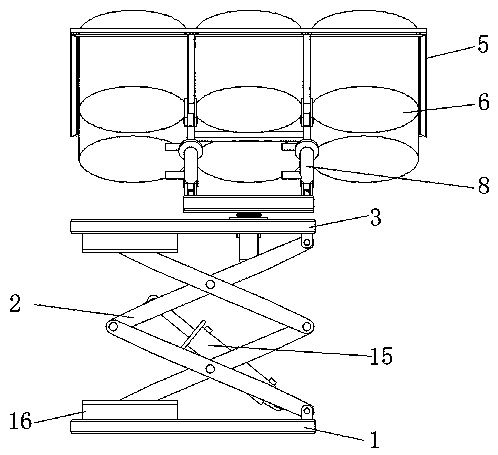 Vehicle-mounted multi-angle lifting searchlight