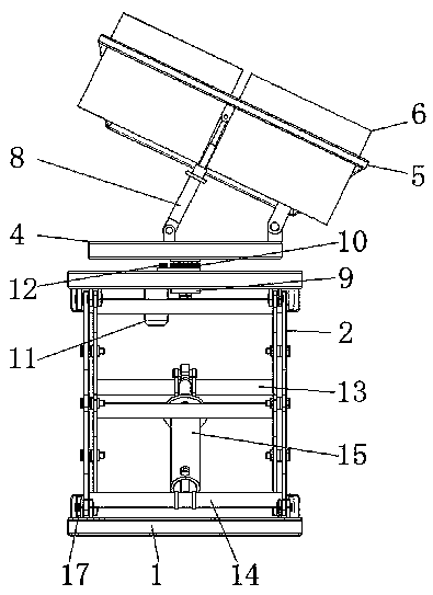 Vehicle-mounted multi-angle lifting searchlight