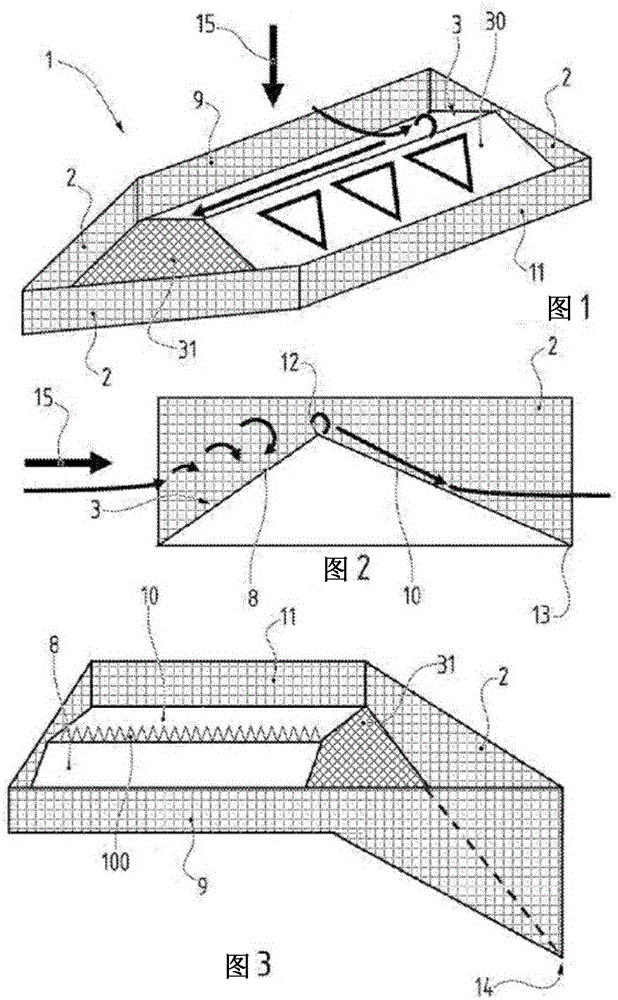 Device for providing a safe maritime area and method for monitoring wave-breaking