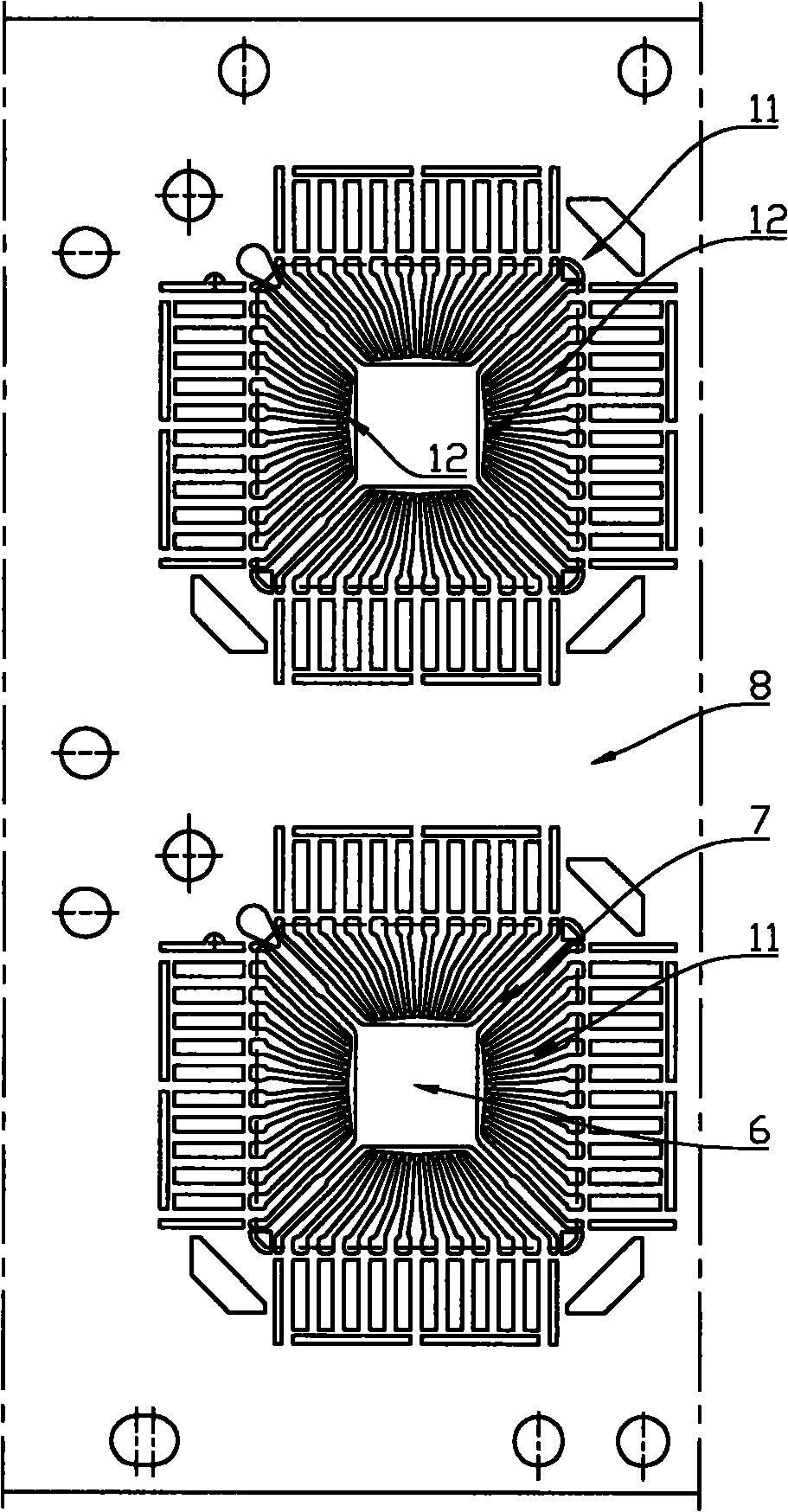 Method for manufacturing large-scale integrated circuit lead frame