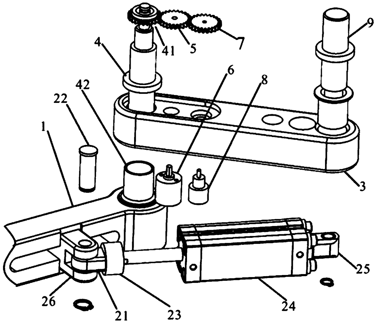 Cylinder-driven robot joint device