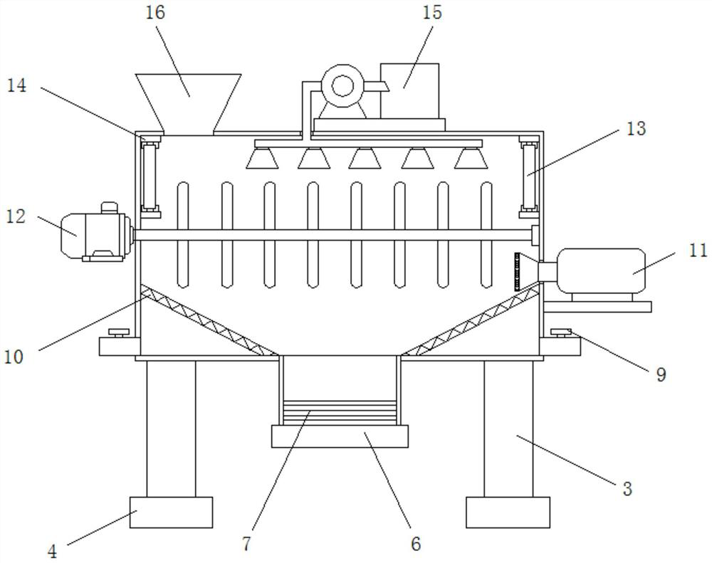 Drying device with dust collecting effect for cotton processing