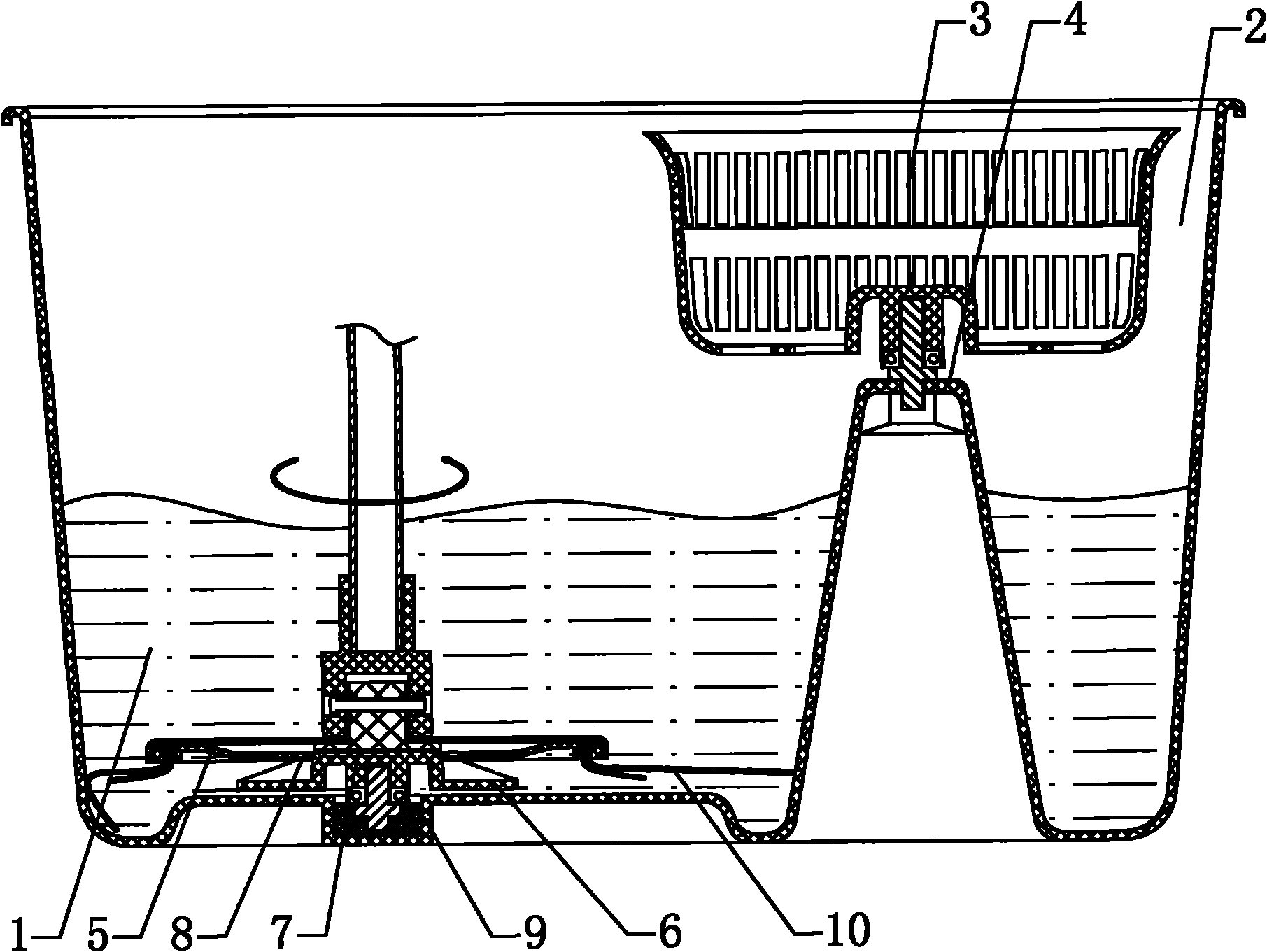 Mop bucket and supporting mop thereof