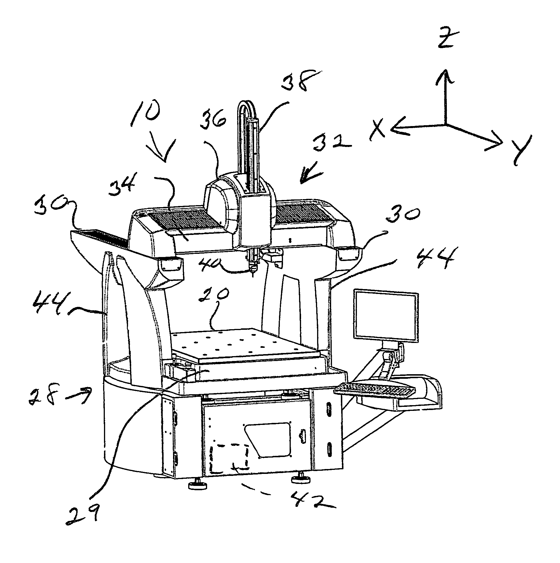 Flexible coupling to accommodate thermal expansion and contraction in a coordinate measuring machine carriage