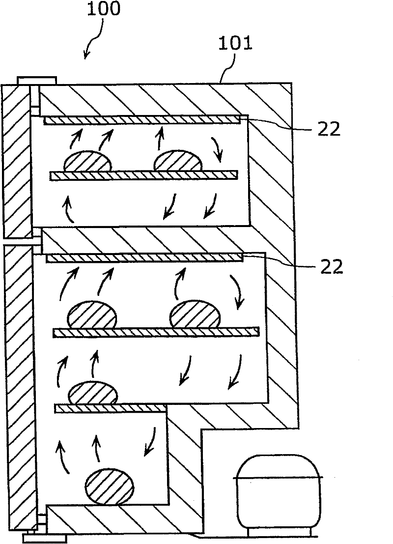 Refrigerator, and disinfecting device