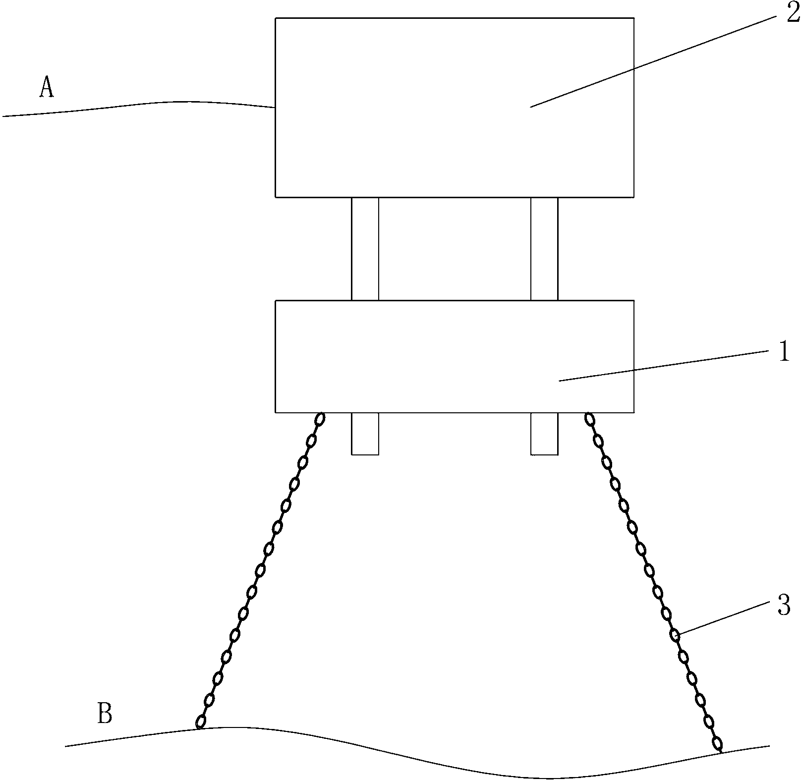 Floating dock capable of not changing length of vertical mooring line during change of sea level