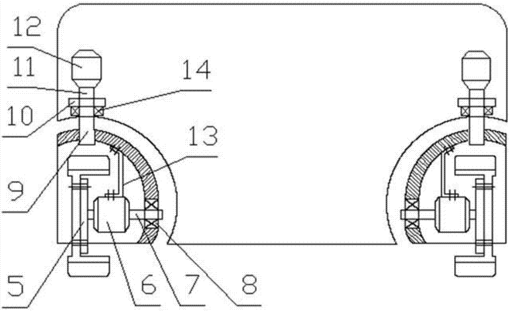 Rotatable wheel supporting device and using method